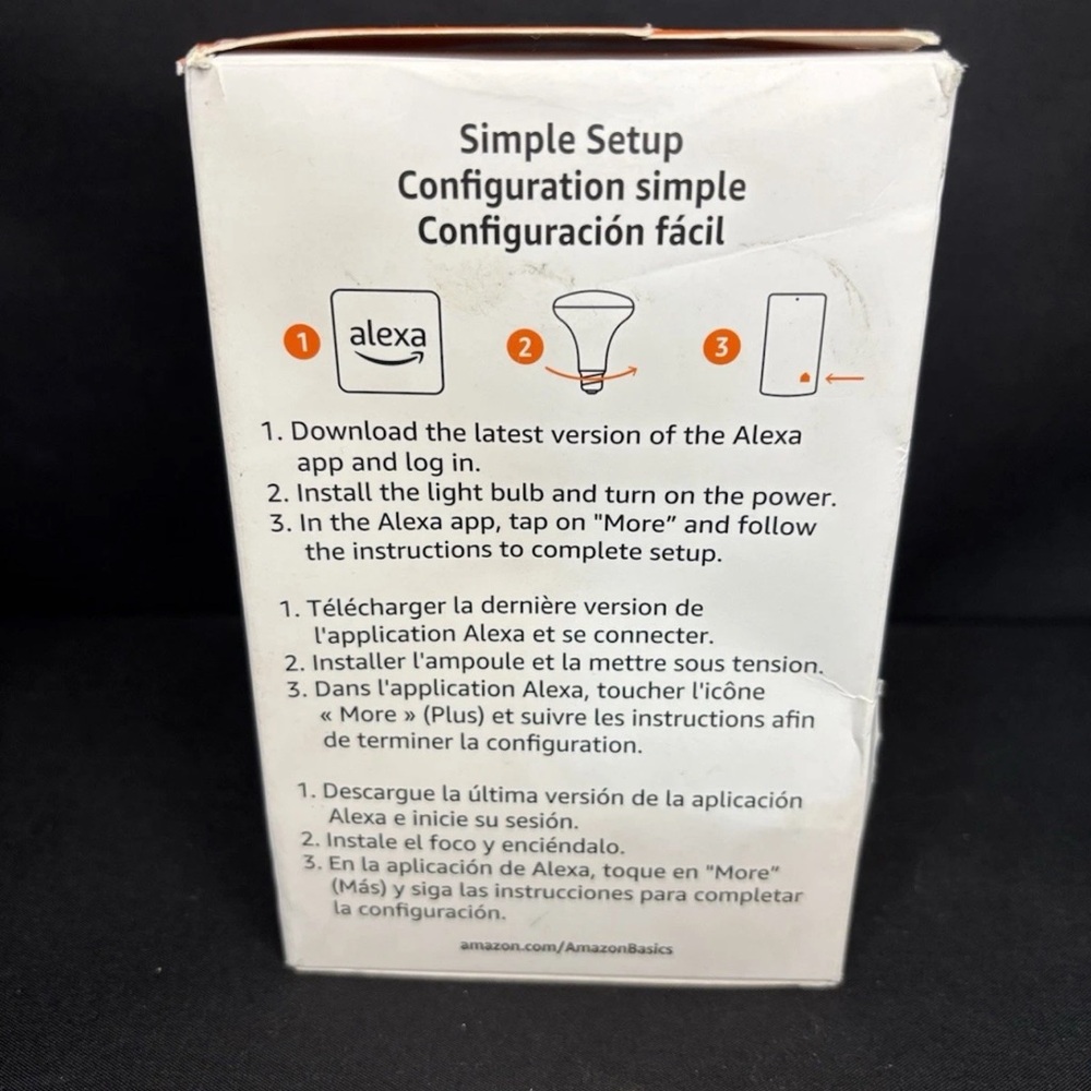 Amazon Basics Smart BR30 LED Light Bulb - Multicolor - Picture 2 of 4